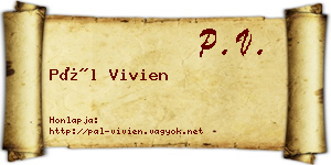 Pál Vivien névjegykártya